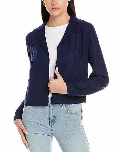 Jones New York Linen-Blend Crop Jacket Women