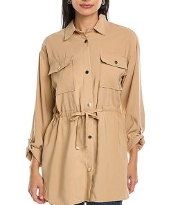 Anne Klein Drawstring Shirt Jacket Women