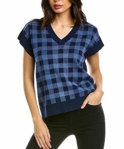 Jones New York Gingham Vest Women