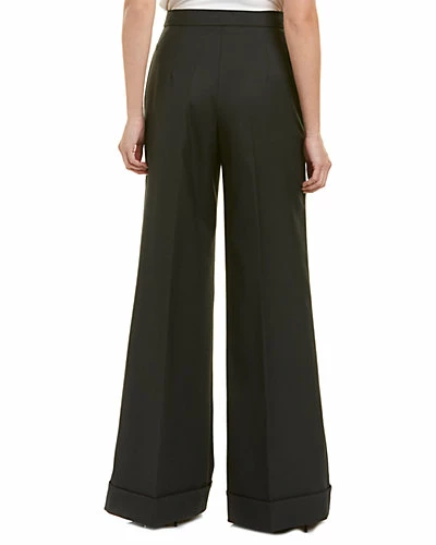 Nicole Miller Artelier Wool-Blend Silk-Trim Pant Women - Image 2