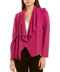 Anne Klein Serenity Knit Drape Front Jacket Women