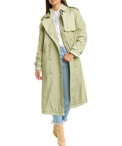 Burberry Garment Dyed Nylon Trench Coat Women