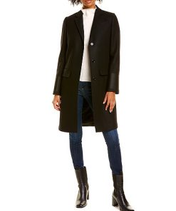 Burberry Tailored Wool & Camel Blend Coat Women