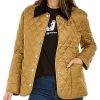 Burberry Corduroy Collar Diamond Quilted Jacket Women