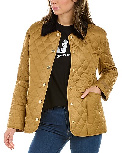Corduroy Collar Diamond Quilted Jacket Women Burberry Corduroy Collar Diamond Quilted Jacket Women -Anne Klein-shop 1055377184 RLLD 1