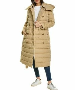 Burberry Detachable Hood Belted Puffer Coat Women