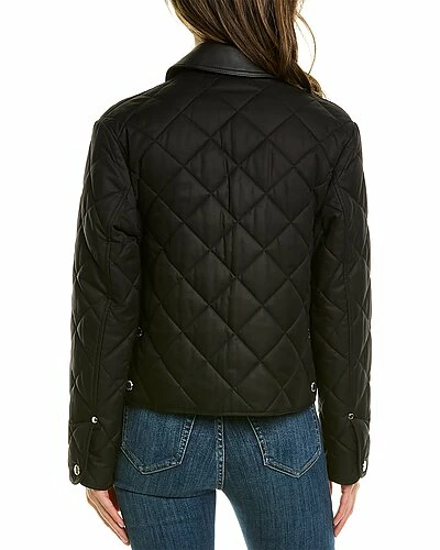 Burberry Langford Leather Collar Jacket Women - Image 2