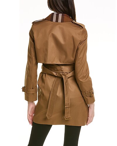 Check Gabardine Coat Women Burberry Check Gabardine Coat Women -Anne Klein-shop 1055537206 RLLD 2