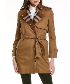Burberry Check Gabardine Coat Women 4 Burberry Check Gabardine Coat Women -Anne Klein-shop 1055537206 RLLD 3