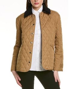 Burberry Diamond Quilted Button-Up Jacket Women