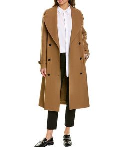 Burberry Wool & Cashmere-Blend Trench Coat Women