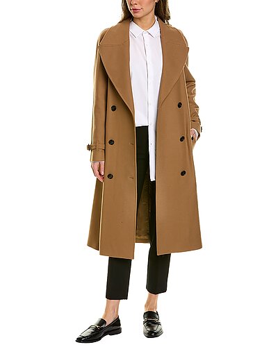 Wool & Cashmere-Blend Trench Coat Women Burberry Wool & Cashmere-Blend Trench Coat Women -Anne Klein-shop 1055556953 RLLD 1