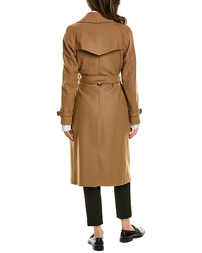 Wool & Cashmere-Blend Trench Coat Women Burberry Wool & Cashmere-Blend Trench Coat Women -Anne Klein-shop 1055556953 RLLD 2