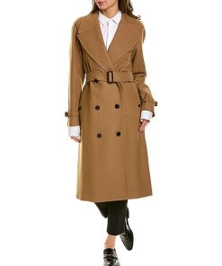 Burberry Wool & Cashmere-Blend Trench Coat Women 4 Burberry Wool & Cashmere-Blend Trench Coat Women -Anne Klein-shop 1055556953 RLLD 3