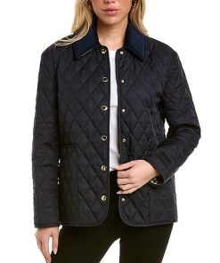 Burberry Corduroy Collar Diamond Quilted Jacket Women