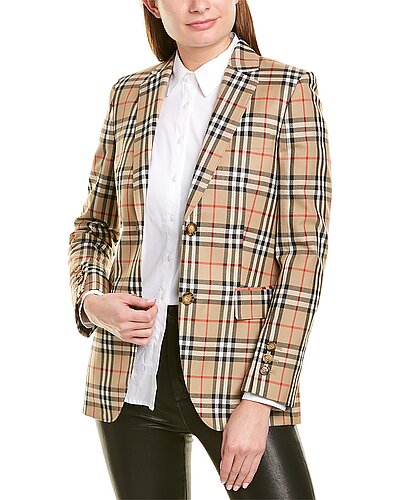 Vintage Check Wool Blazer Women Burberry Vintage Check Wool Blazer Women -Anne Klein-shop 1055792757 RLLD 1
