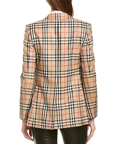 Vintage Check Wool Blazer Women Burberry Vintage Check Wool Blazer Women -Anne Klein-shop 1055792757 RLLD 2