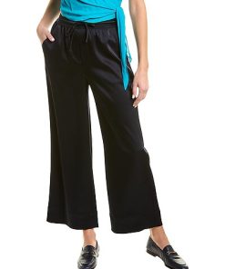 Elie Tahari Satin Wide Pants Women