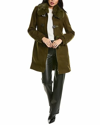 Badgley Mischka Renza Wool-Blend Coat Women