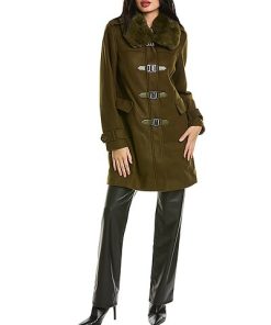 Badgley Mischka Renza Wool-Blend Coat Women -Anne Klein-shop 1411062816 RLLD 3