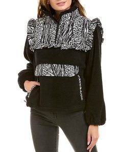 Lea & Viola Ruffle Teddy Jacket Women