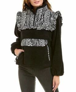 Lea & Viola Ruffle Teddy Jacket Women