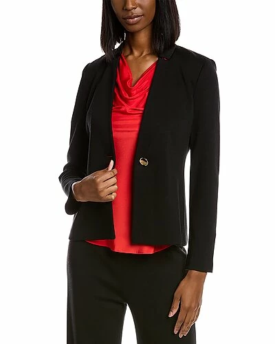 St. John Notch Collar Wool-Blend Jacket Women