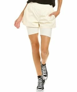 WeWoreWhat Solid Windbreaker Biker Short Women