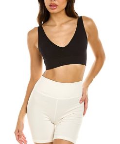 WeWoreWhat Solid V-Neck Bra Top Women