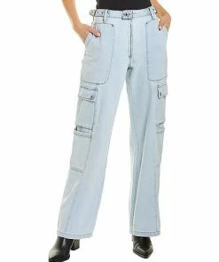 WeWoreWhat Super Blue Straight Cargo Jean Women