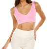 WeWoreWhat Solid V-Neck Bra Top Women
