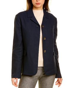 St. John Linen-Blend Jacket Women