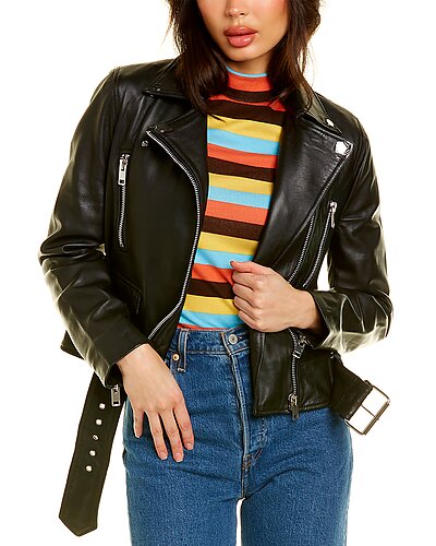 Flissy Leather Jacket Women Walter Baker Flissy Leather Jacket Women -Anne Klein-shop 1411188939 RLLD 1