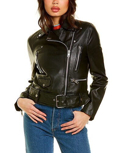 Flissy Leather Jacket Women Walter Baker Flissy Leather Jacket Women -Anne Klein-shop 1411188939 RLLD 3