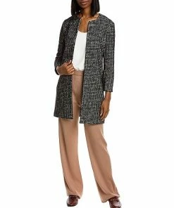 St. John Houndstooth Mohair-Blend Jacket Women