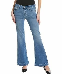 7 For All Mankind Tailorless Dojo Light Indigo Kick Flare Jean Women