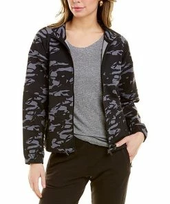 Monrow Two-Tone Camo Top Women