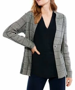 NIC+ZOE Placed Plaid Blazer Women