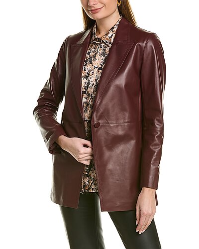 Steele Leather Blazer Women Lafayette 148 New York Steele Leather Blazer Women -Anne Klein-shop 1411285740 RLLD 1