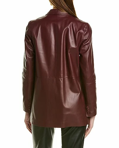Lafayette 148 New York Steele Leather Blazer Women - Image 2