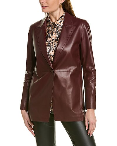 Steele Leather Blazer Women Lafayette 148 New York Steele Leather Blazer Women -Anne Klein-shop 1411285740 RLLD 3