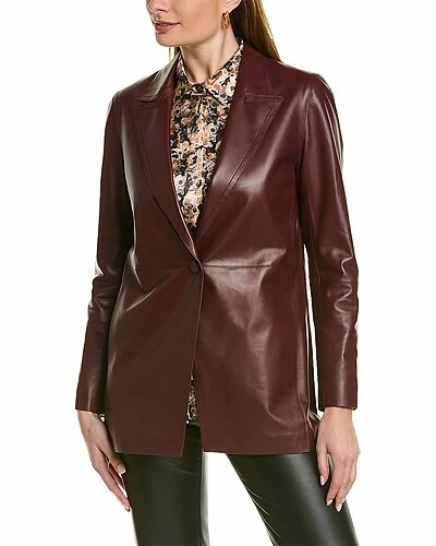 Lafayette 148 New York Steele Leather Blazer Women - Image 3