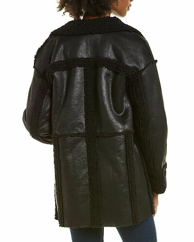 Badgley Mischka Raymonde Mixed Media Coat Women - Image 2