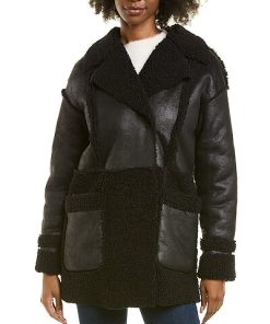 Badgley Mischka Raymonde Mixed Media Coat Women 4 Badgley Mischka Raymonde Mixed Media Coat Women -Anne Klein-shop 1411298304 RLLD 3