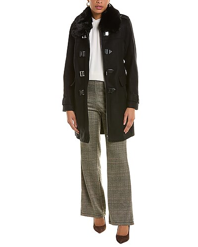 Renza Wool-Blend Coat Women Badgley Mischka Renza Wool-Blend Coat Women -Anne Klein-shop 1411298313 RLLD 1