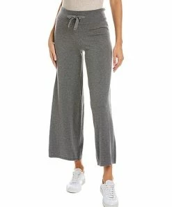 Hannah Rose Amelia Wide Leg Cashmere-Blend Pant Women