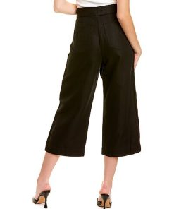 Vince Tie Front Crop Linen-Blend Wide Pant Women -Anne Klein-shop 1411322100 RLLD 2