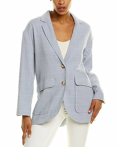 Madewell Chicago Gauze Linen-Blend Blazer Women