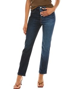FRAME DENIM Le Sylvie Slender Indigo Combo Straight Jean Women