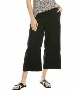 Vince Cropped Wide Leg Linen-Blend Pant Women